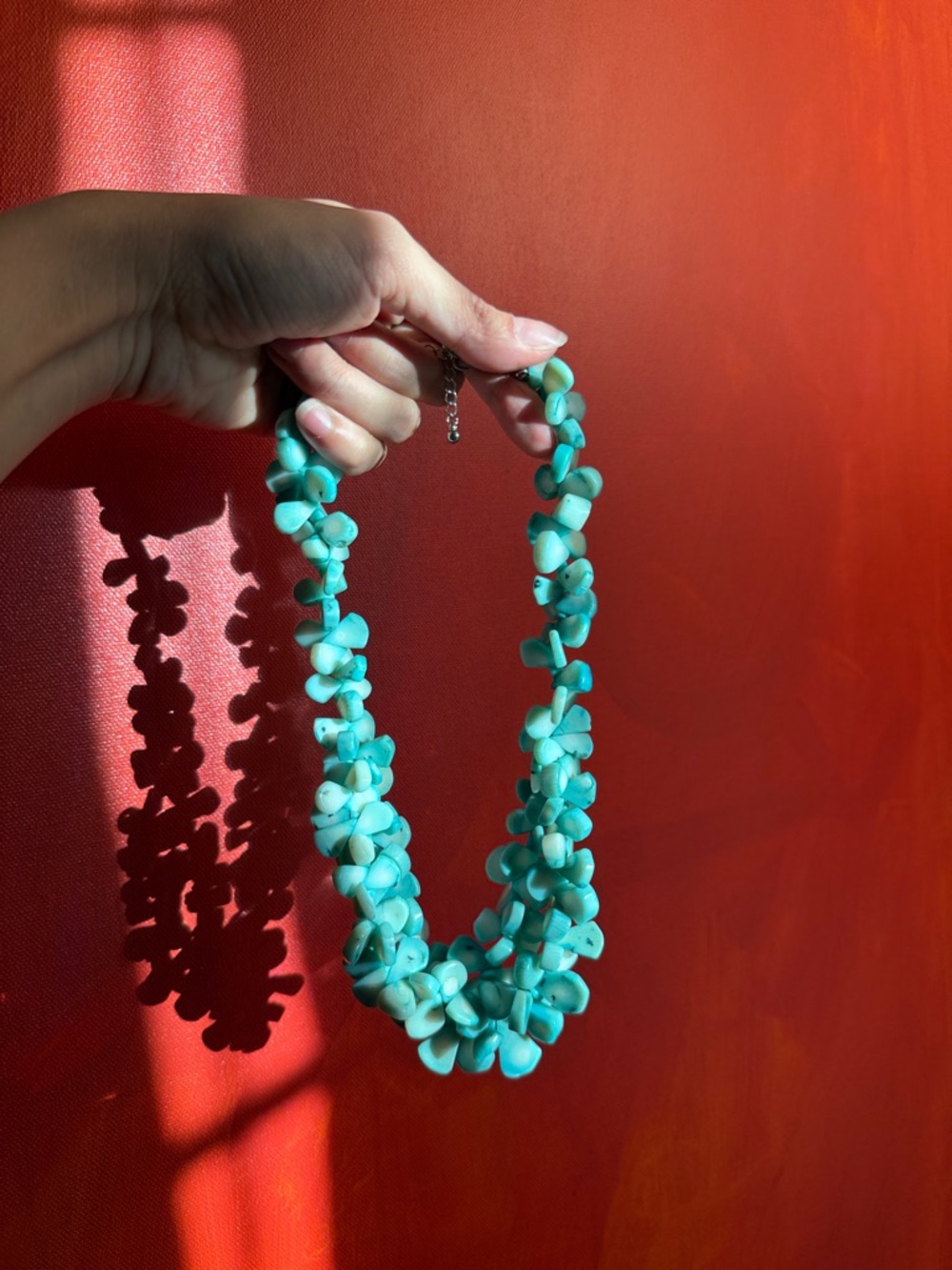 Vintage Turquoise Chip Bead Necklace - Women Jewelry